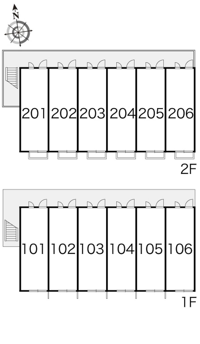 レオパレスヒライⅣ 間取配置図