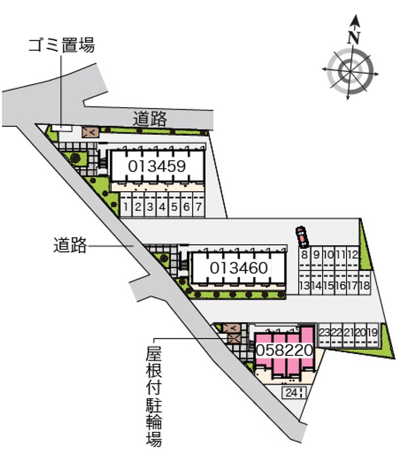 クレイノ前川３ 配置図