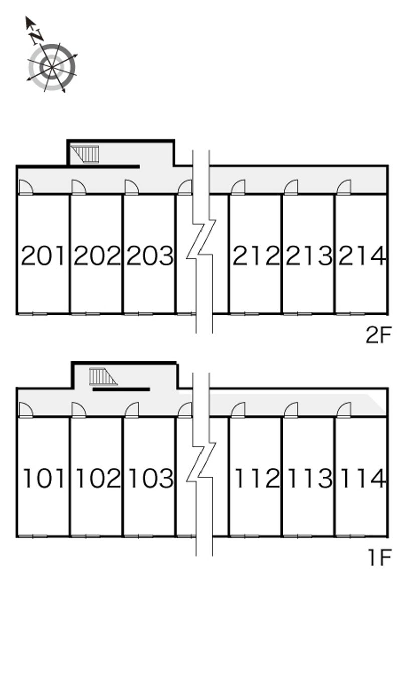 レオパレス麻里Ⅰ 間取配置図