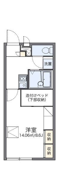 レオパレスプランドール 間取り図