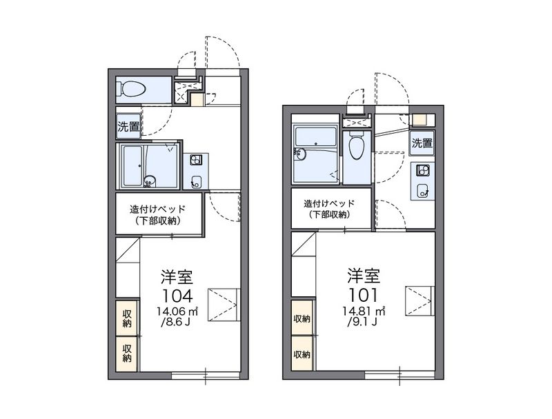 レオパレス桜 間取図