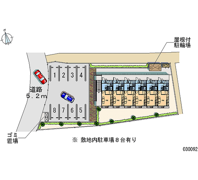 レオパレスマメゾンⅡ 月極駐車場