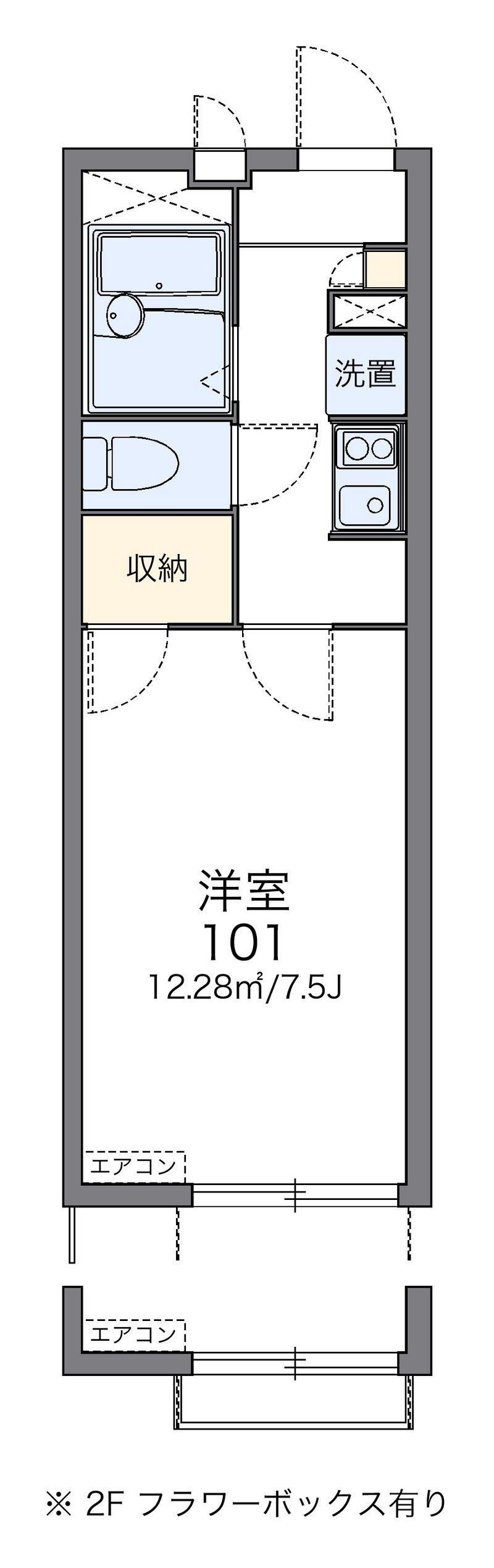 レオパレスボン　ポアール 間取図