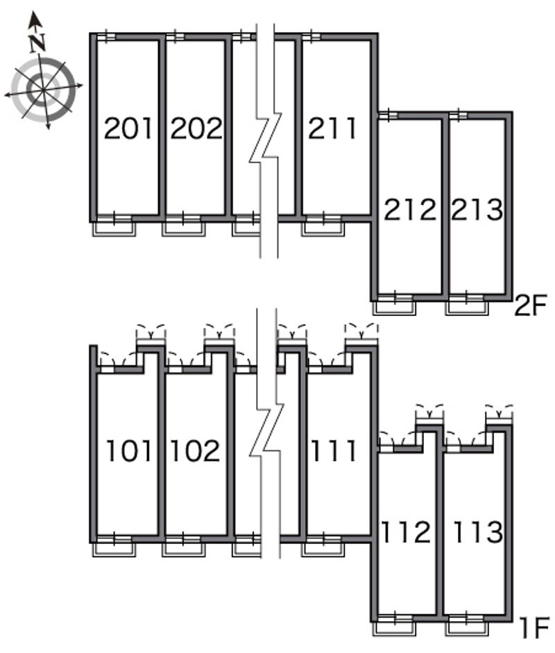 レオパレスＫｉｔａｉｃｈｉ　Ｎ 間取配置図