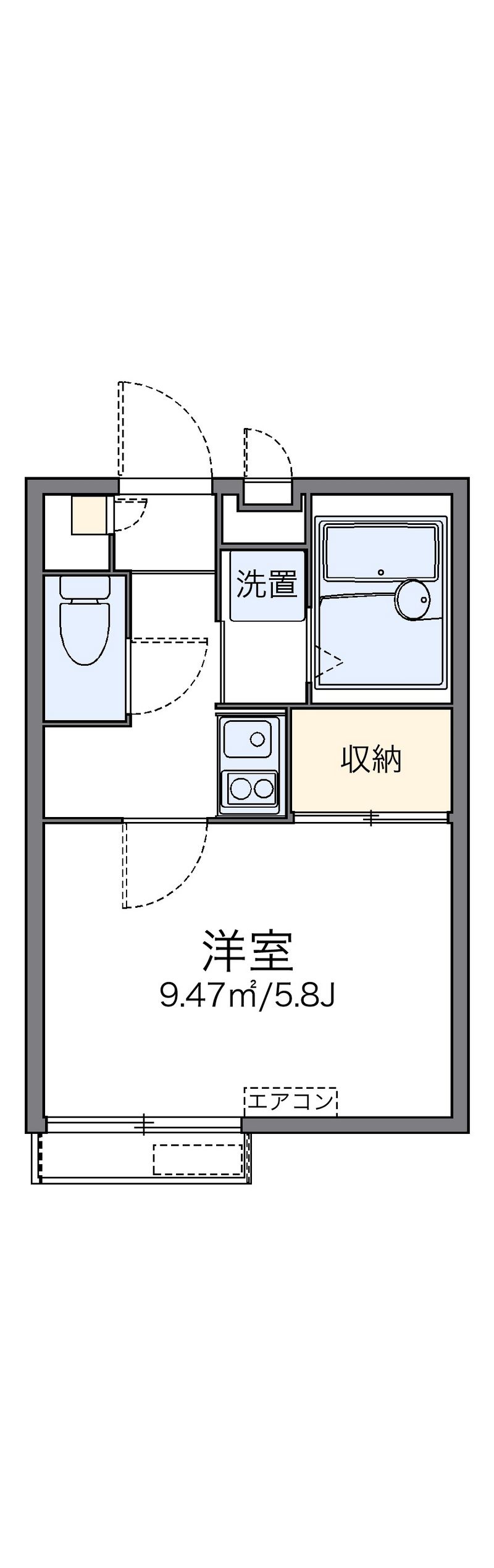 レオパレスオランジェ 間取図