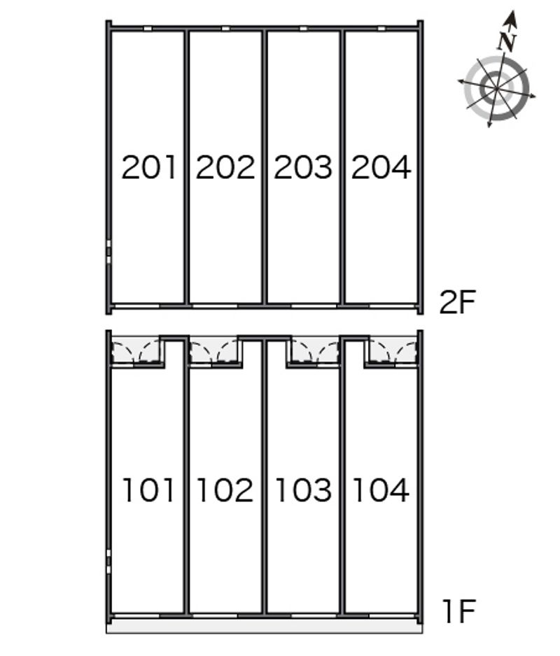 クレイノ塩津 間取配置図