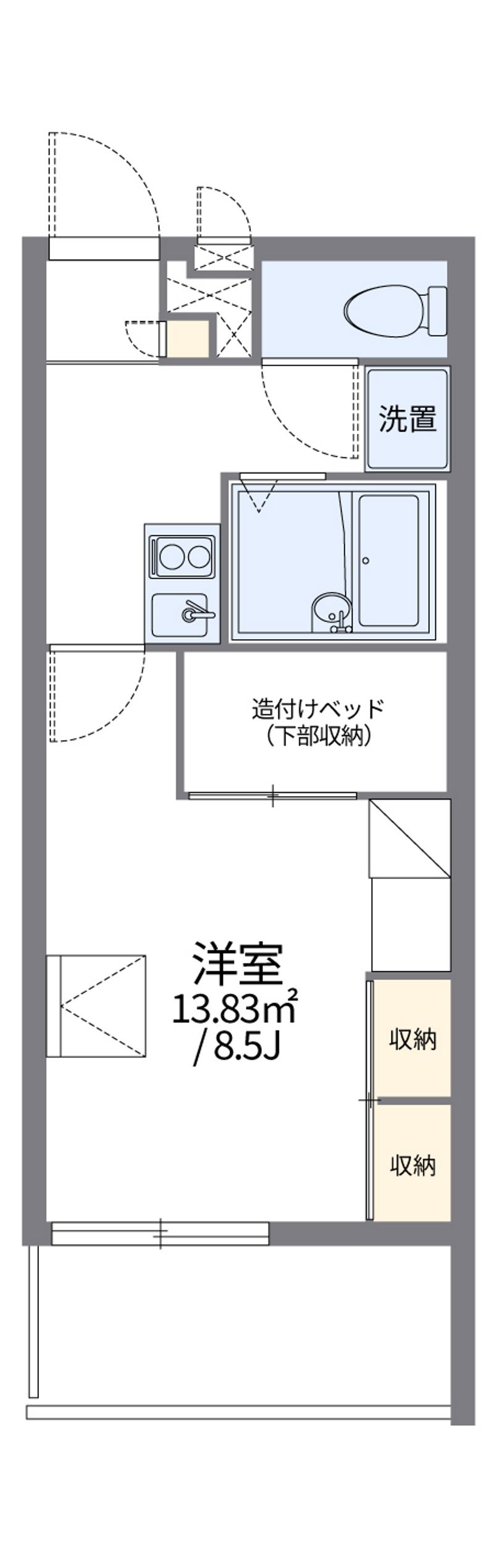 レオパレスＯＲＯＫＵⅡ 間取図