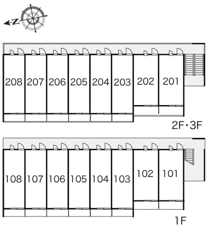 レオパレスＺｅｐｈｙｒ 間取配置図
