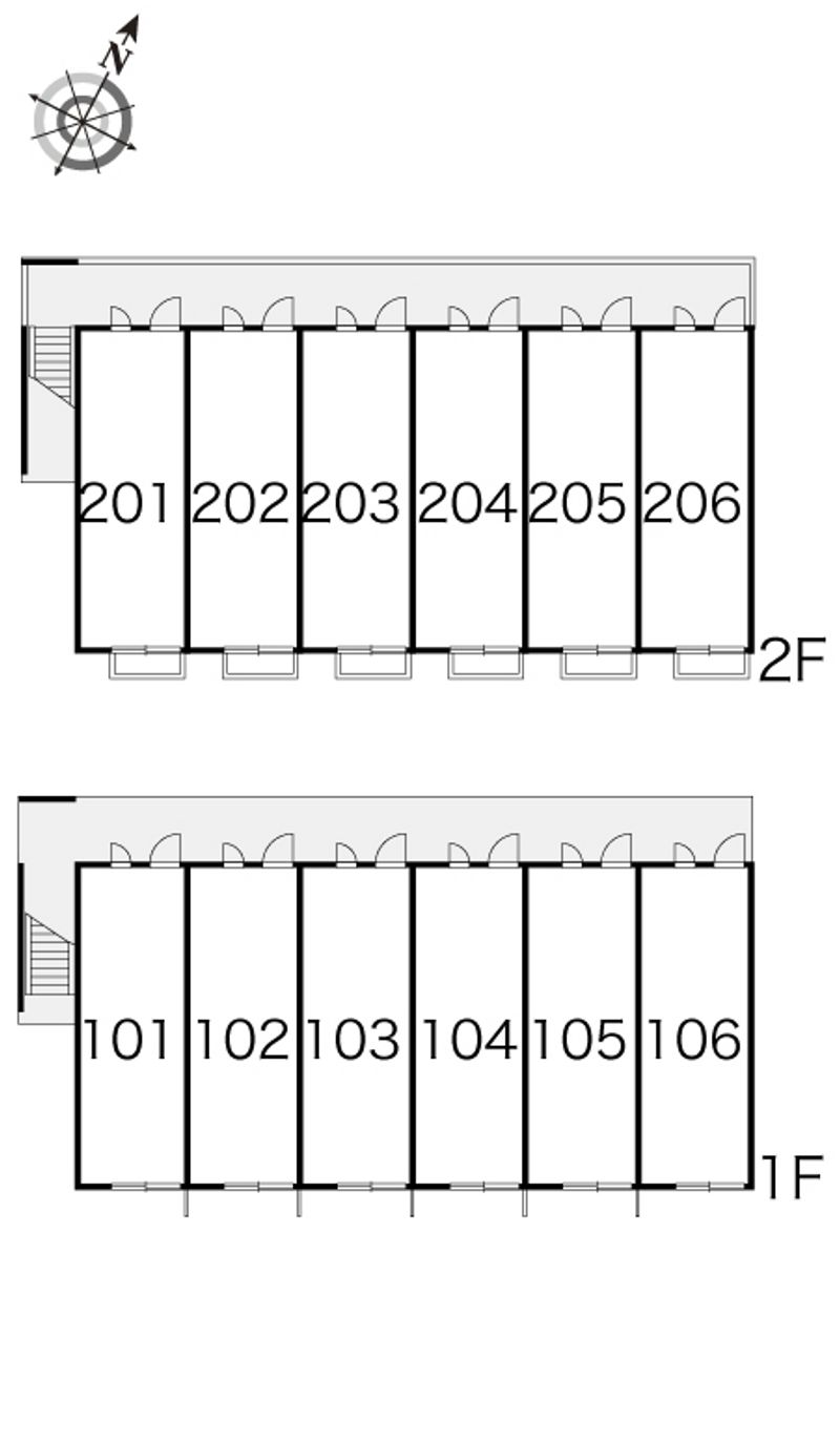 レオパレス片岸 間取配置図