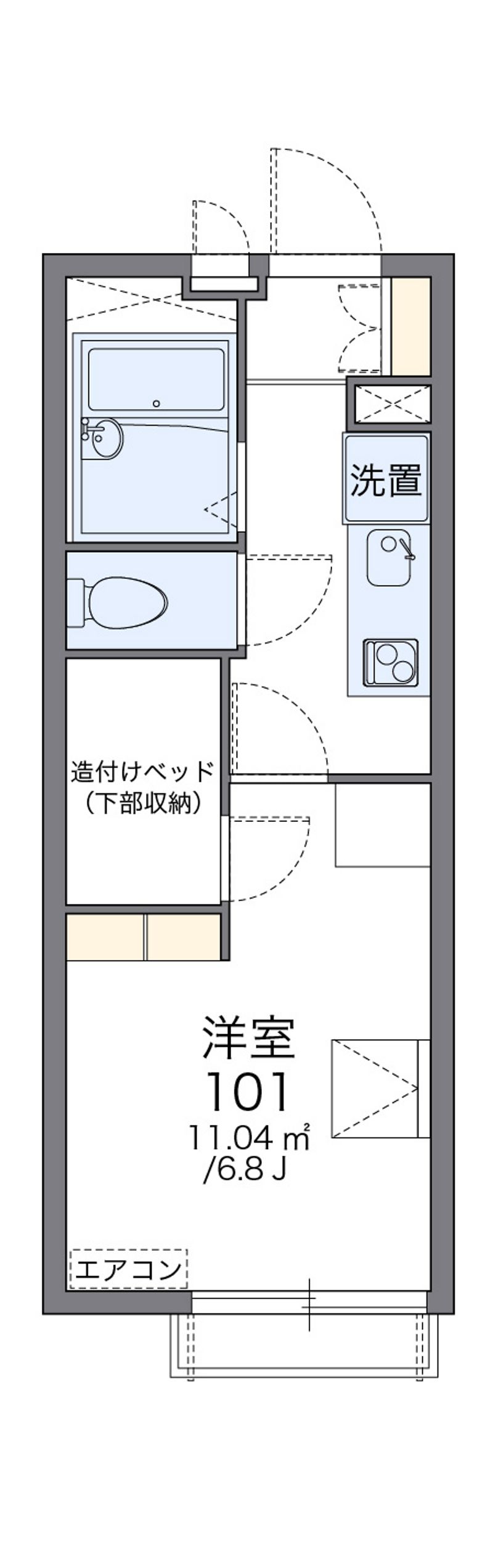 レオパレスＨＡＭＡＤＡ今池Ⅰ 間取図
