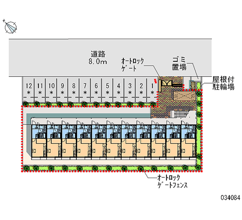 レオパレスサンセール丸山台Ⅱ 区画図