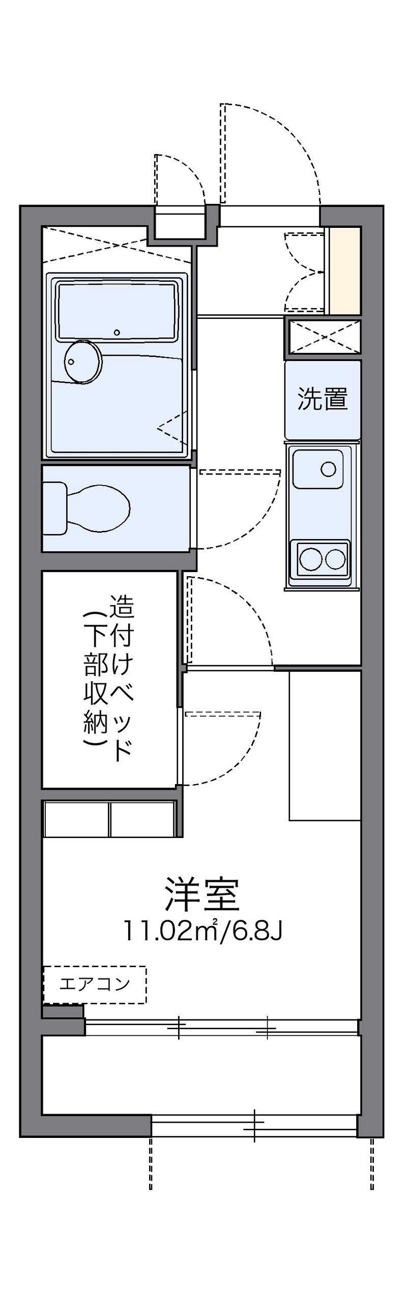 レオパレスヴェルレーヌ 間取図