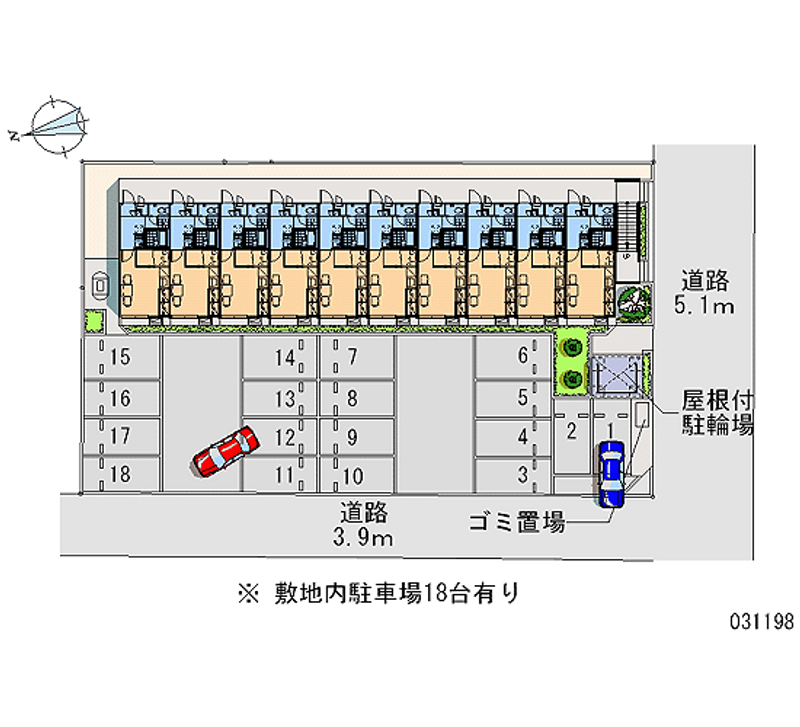 レオパレスアルシオネⅡ 月極駐車場