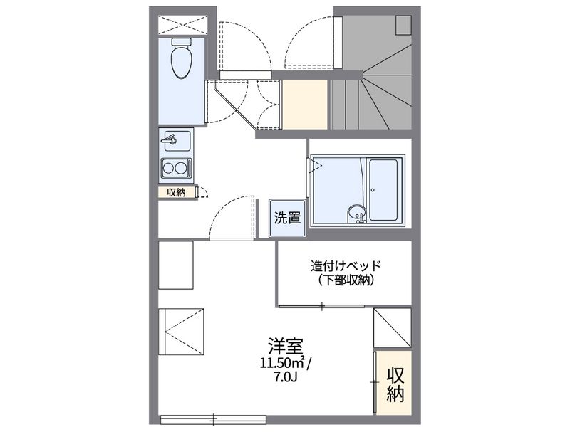 レオパレス津興 間取図