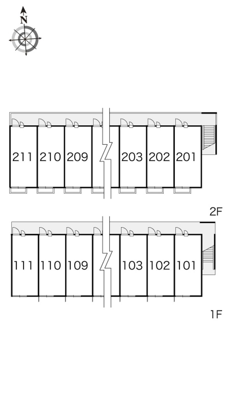 レオパレスサンホームⅡ 間取り配置図