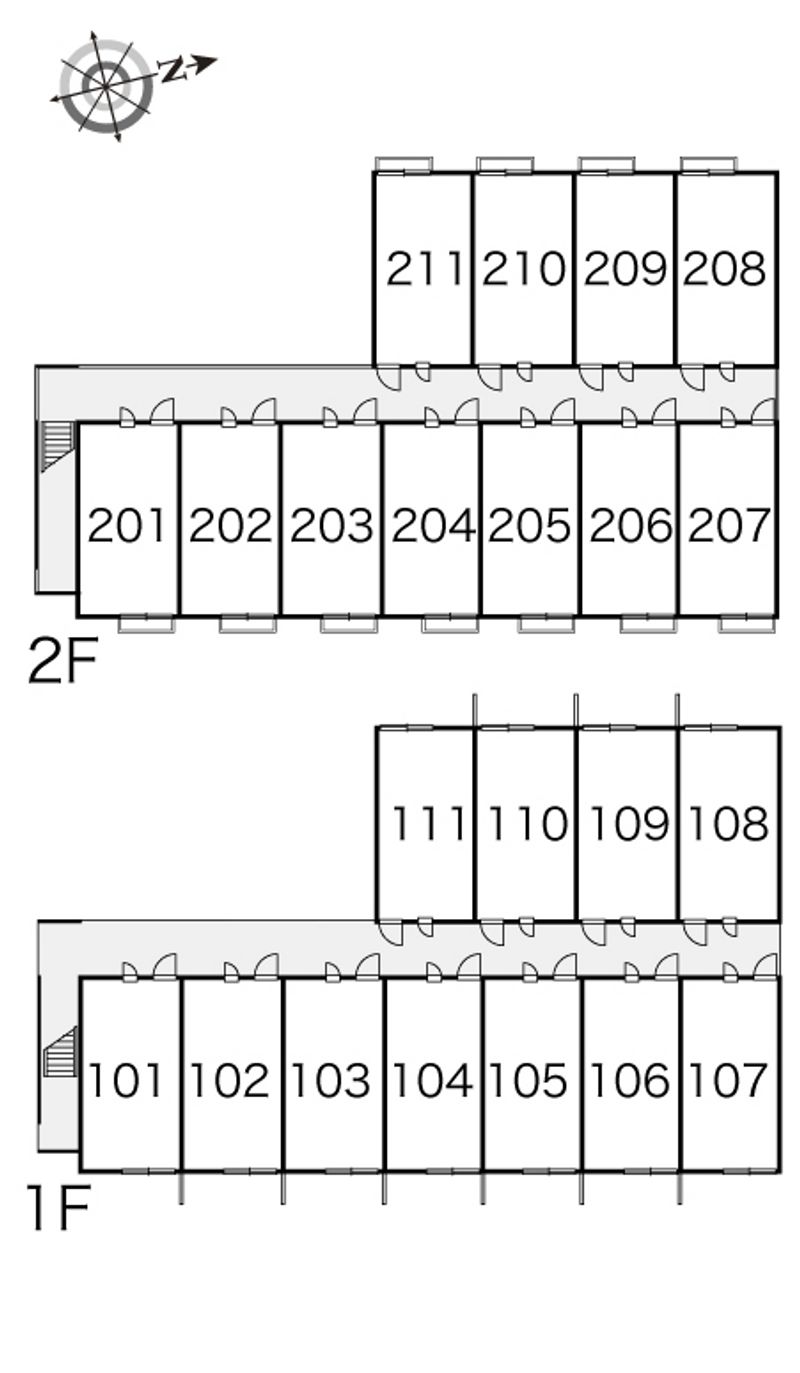 レオパレスＩＺＡＮＡＩ 間取配置図