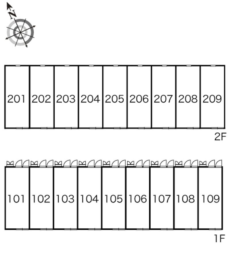 レオパレスカントリー 間取配置図