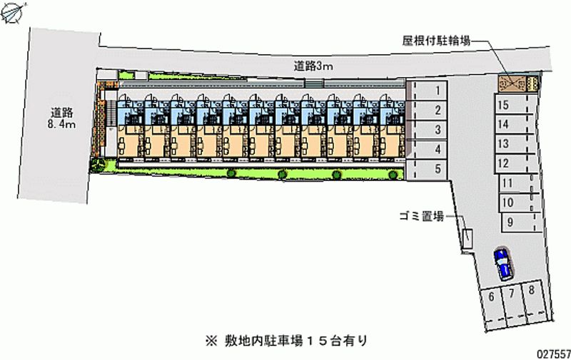 27557 Monthly parking lot