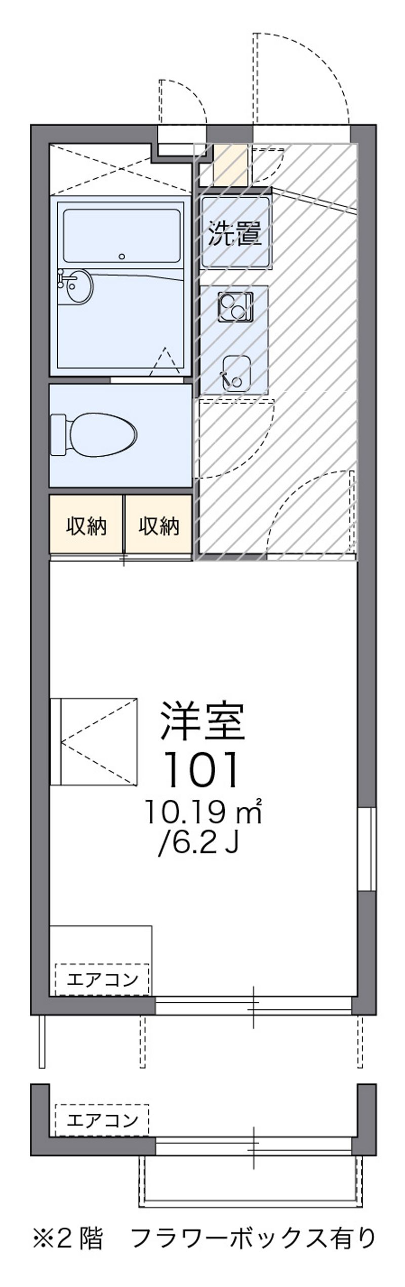 レオパレスパピー北浦Ⅱ 間取図