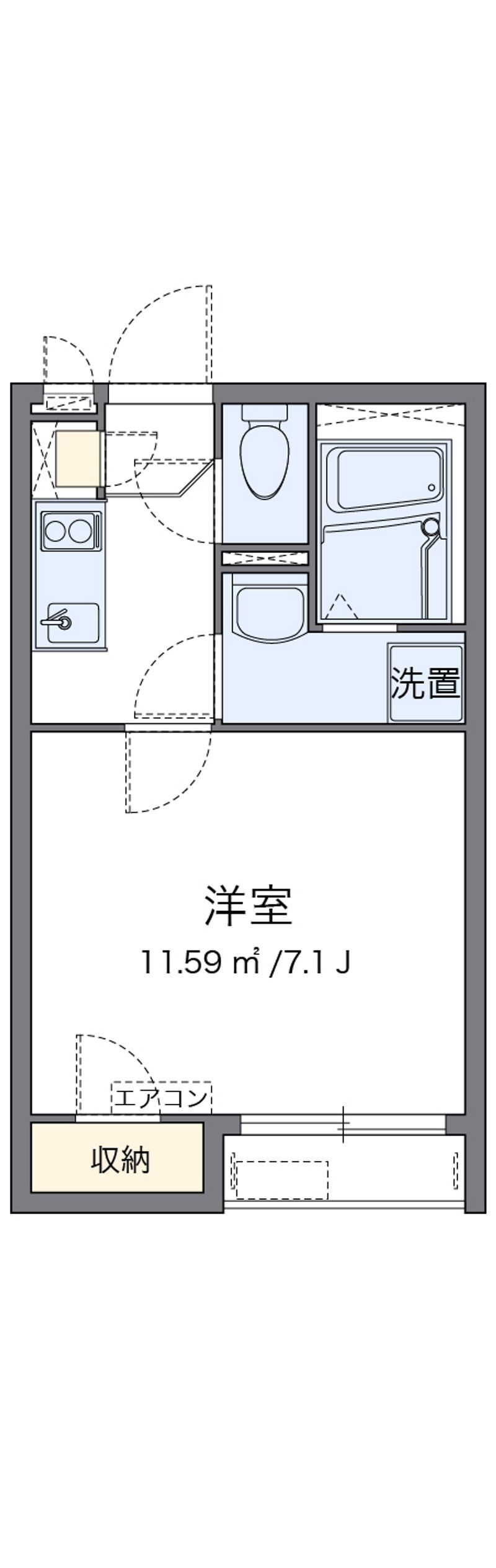 クレイノＦｒｅｅｓｉａ 間取図