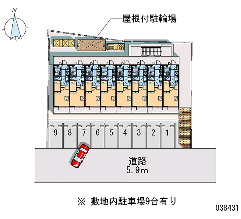 レオパレス中央 月極駐車場