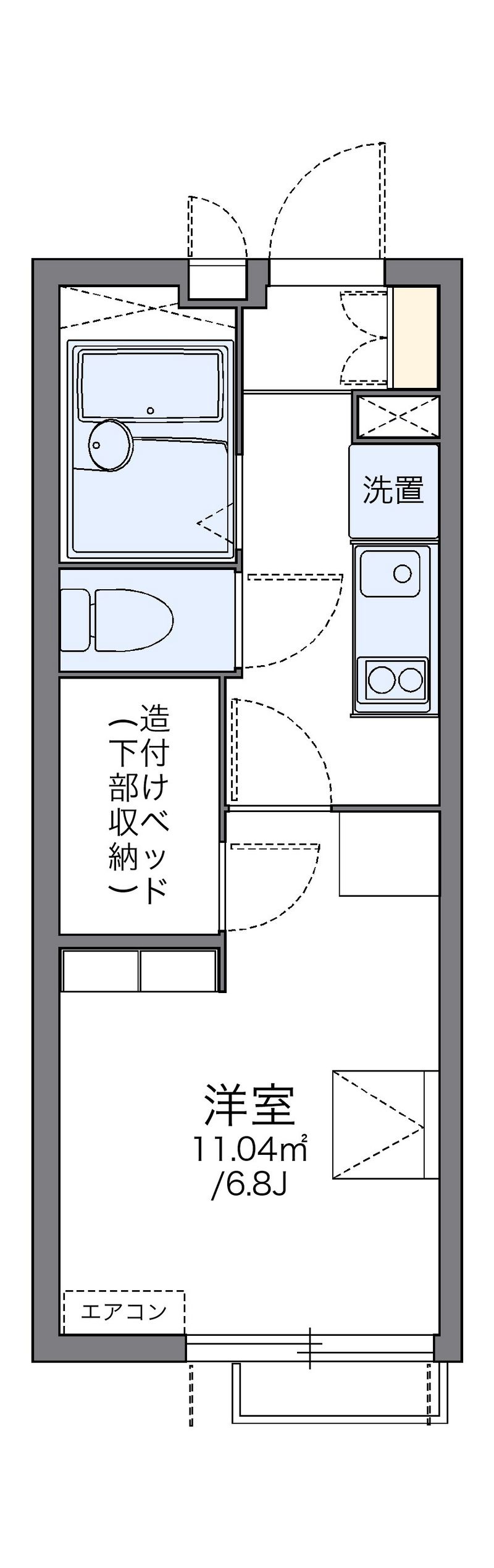 レオパレスグレース　クレストⅠ 間取図