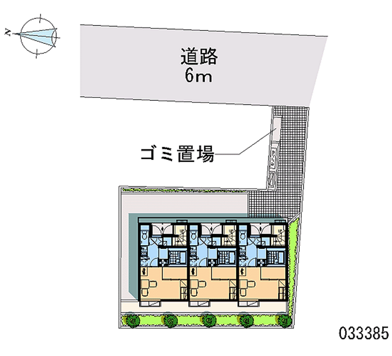 レオパレス冬月花Ⅰ 区画図