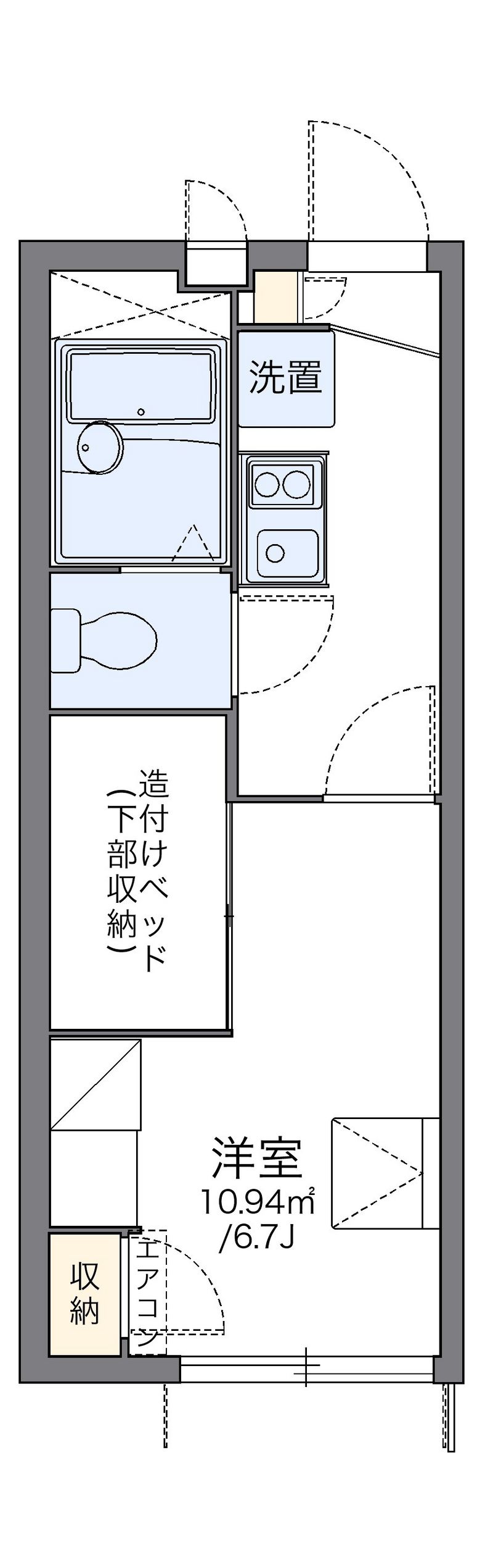 レオパレスウィステリアⅣ 間取図