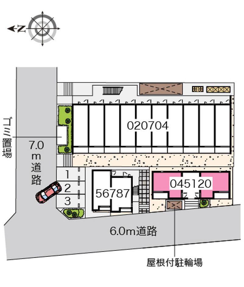 レオネクストヒューゲル六番館 配置図