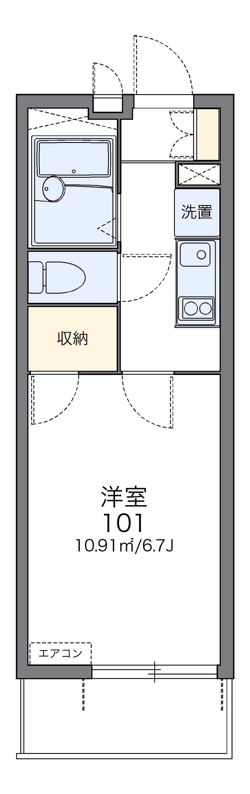 レオパレスアビタシオンⅡ 間取図