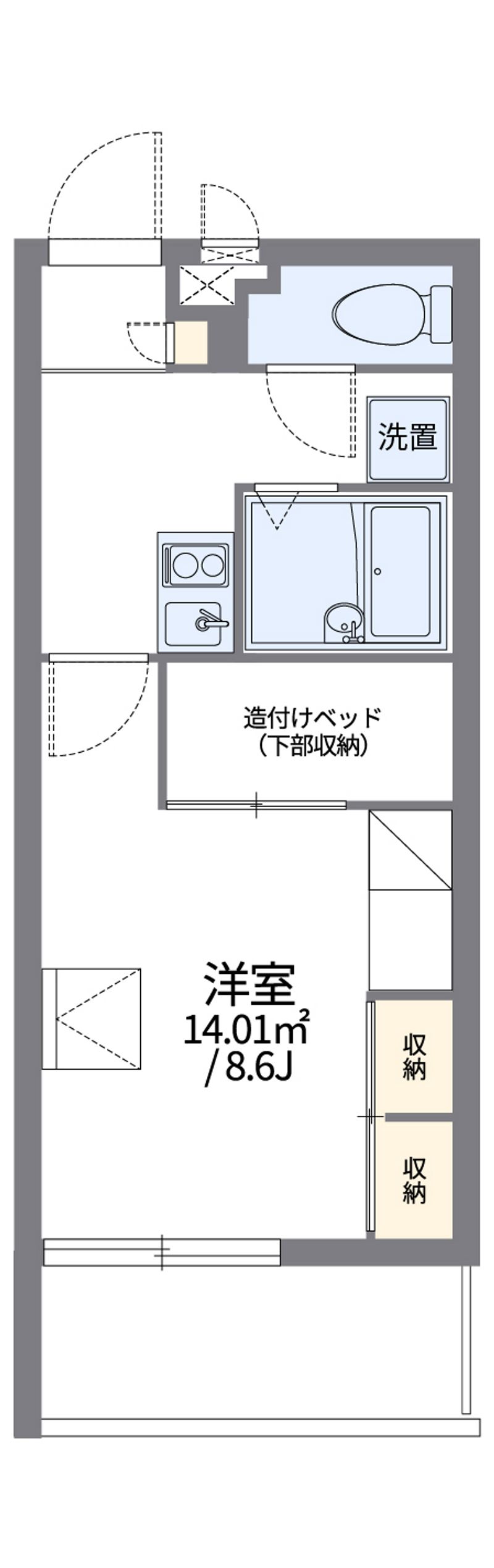 レオパレス音 間取図