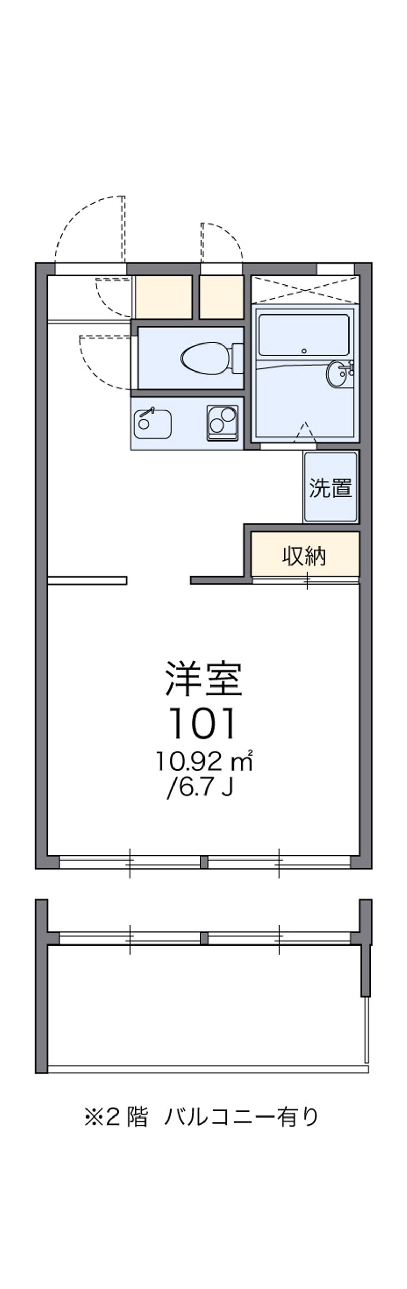 レオパレスシャルム近岡 間取図