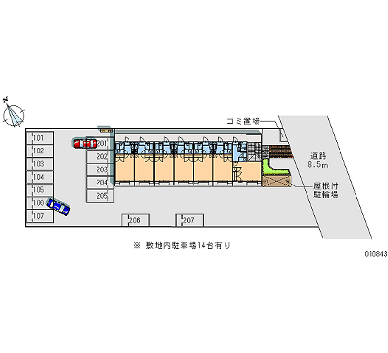 10843 Monthly parking lot