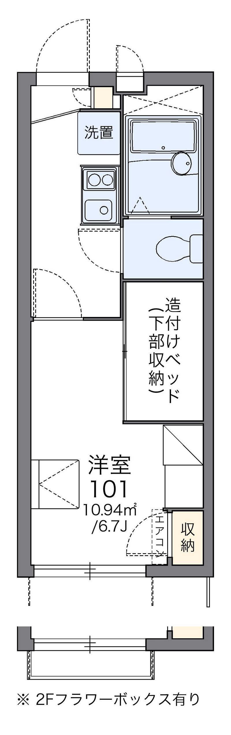 レオパレスウィステリアⅡ 間取図