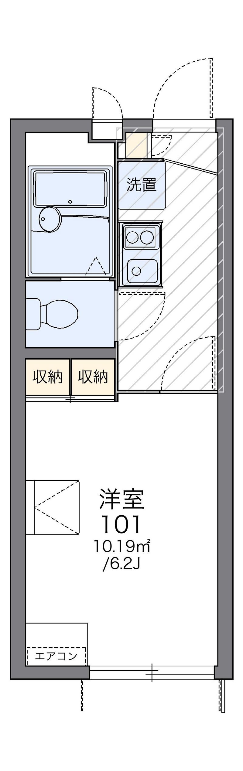 レオパレスユータス　Ⅱ 間取図