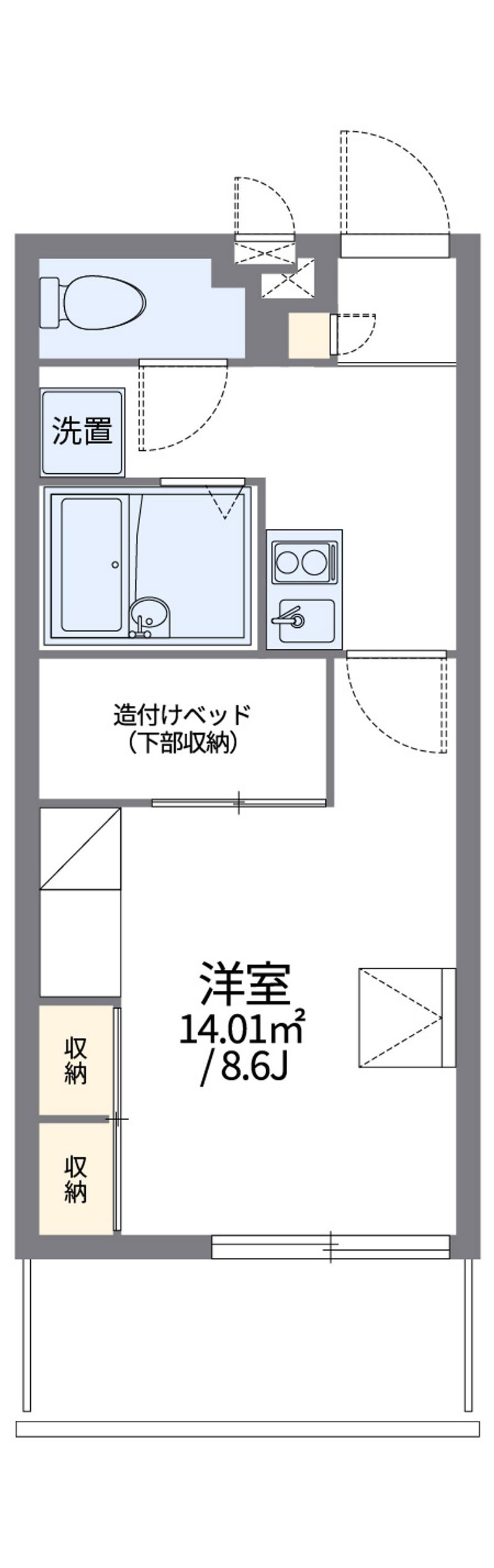 レオパレス大新 間取り