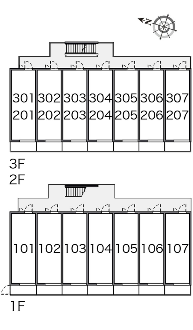 レオパレス別府Ⅱ 間取配置図