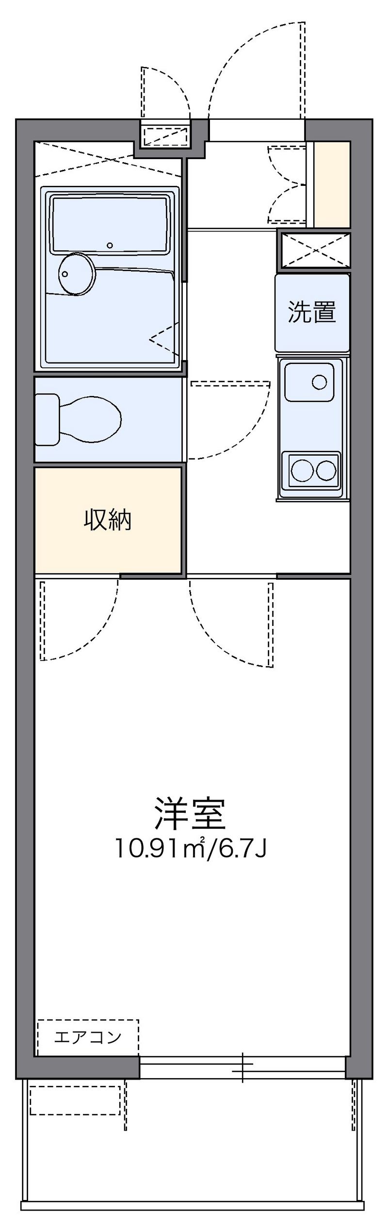 レオパレスウエスト　ヴィレッジ 間取図