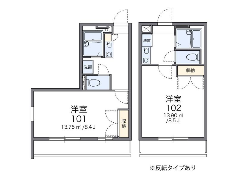 レオパレスウインドワード 間取図