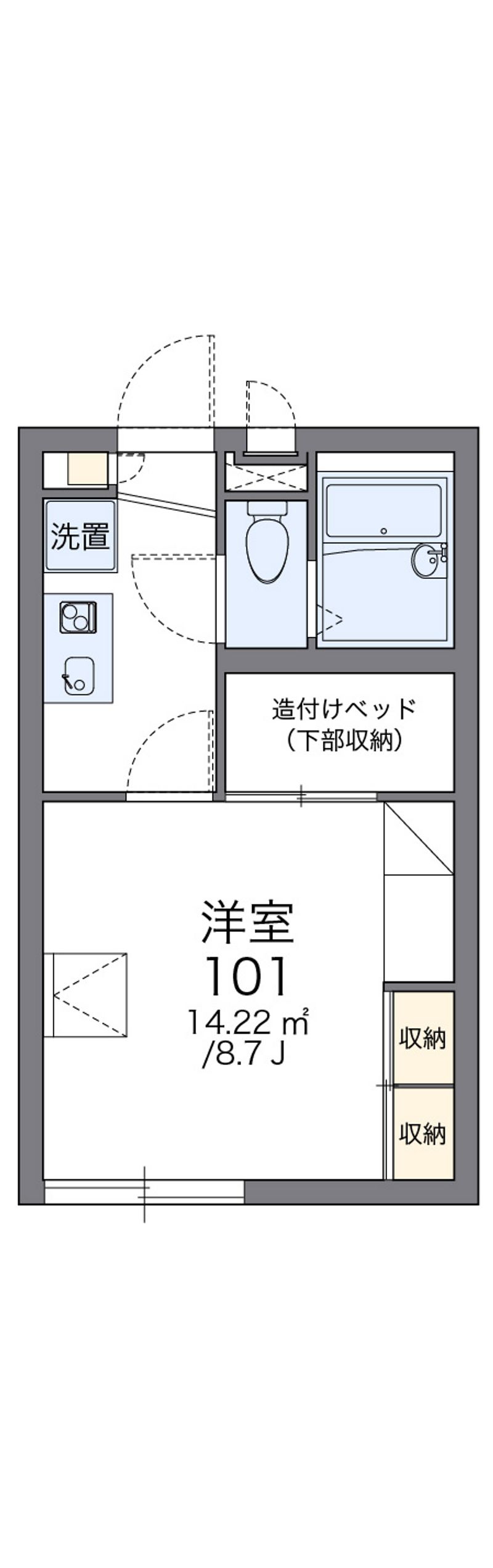 レオパレスホンマチ 間取図