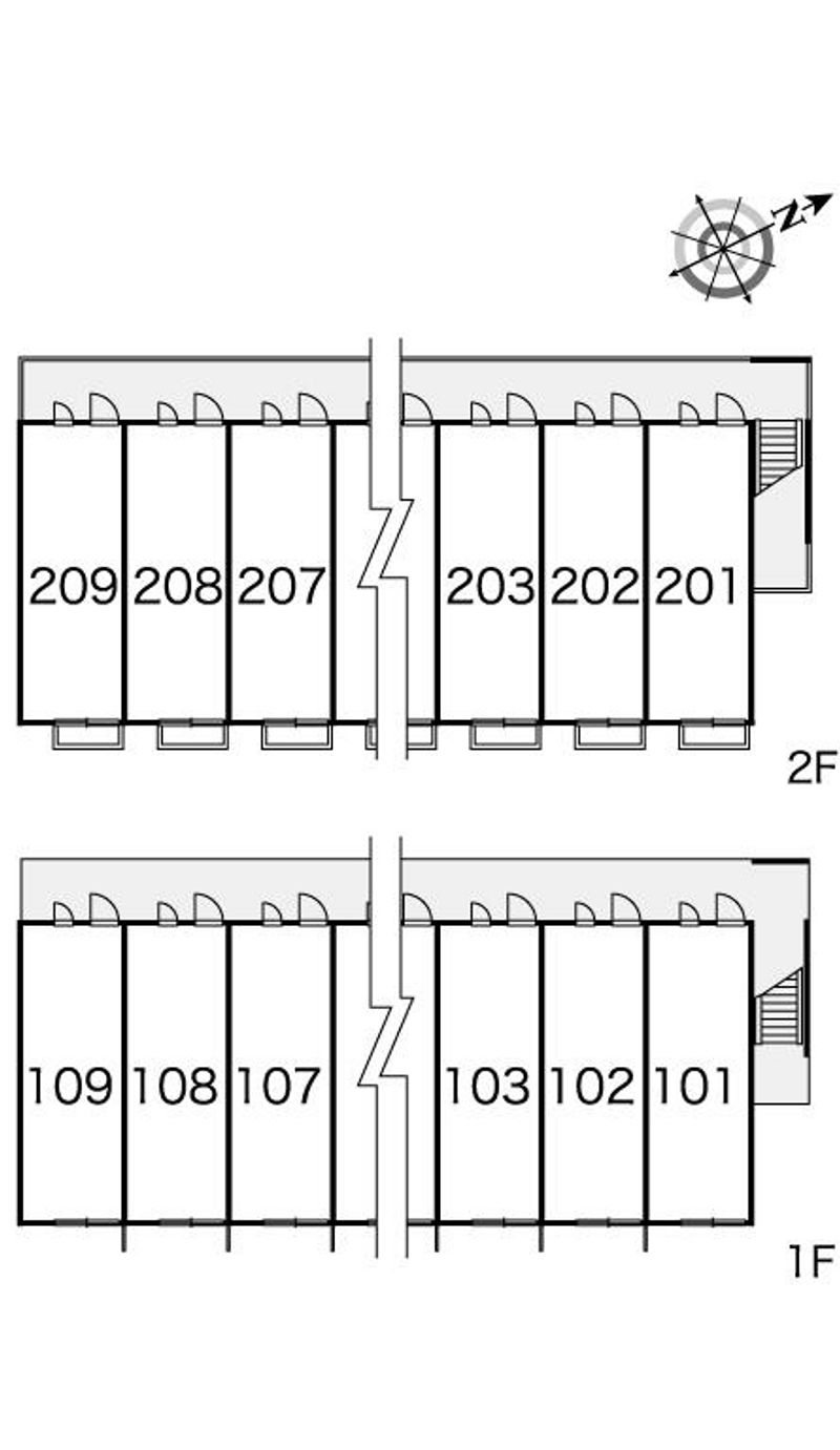 レオパレスほっと紅堂 間取配置図