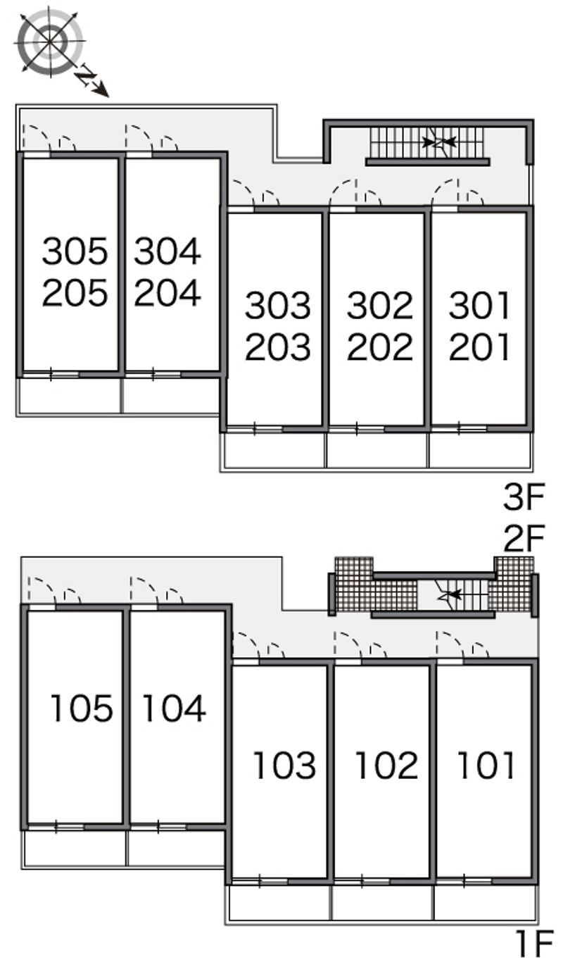 レオパレス三原 間取り配置図