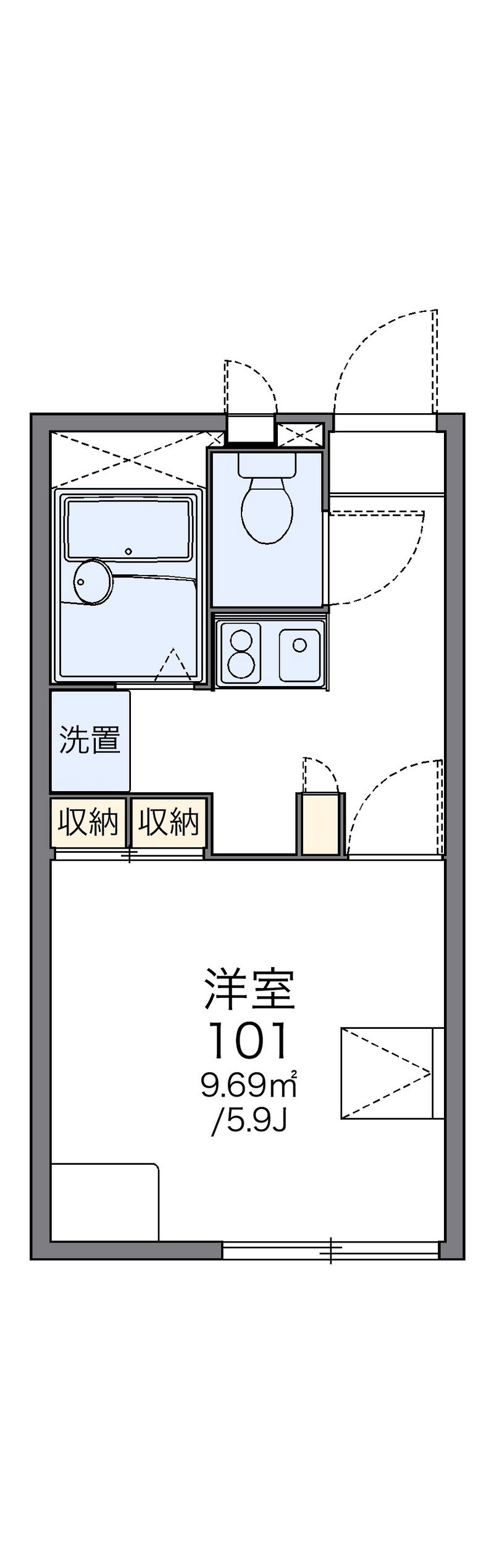 レオパレスＦｉｆｔｙｔｈｒｅｅ 間取図