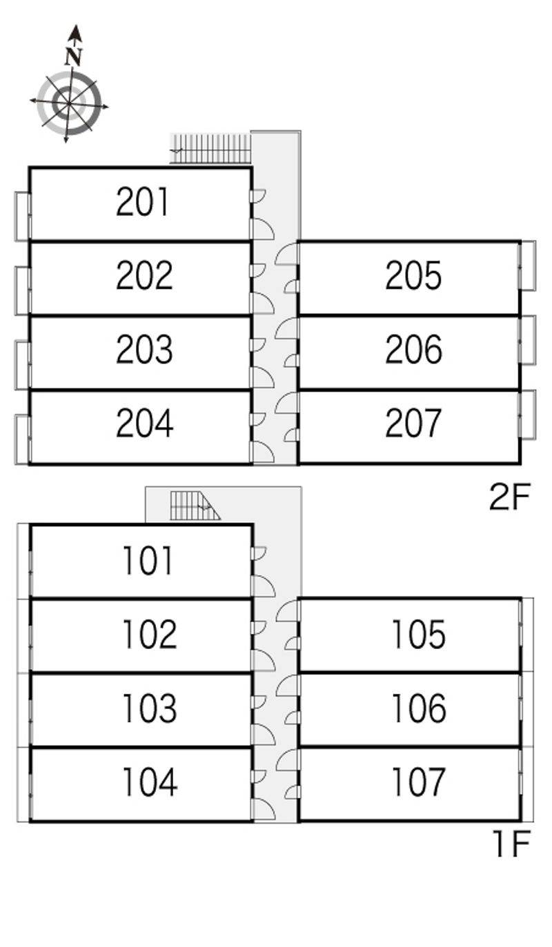 レオパレスリバートップ 間取配置図
