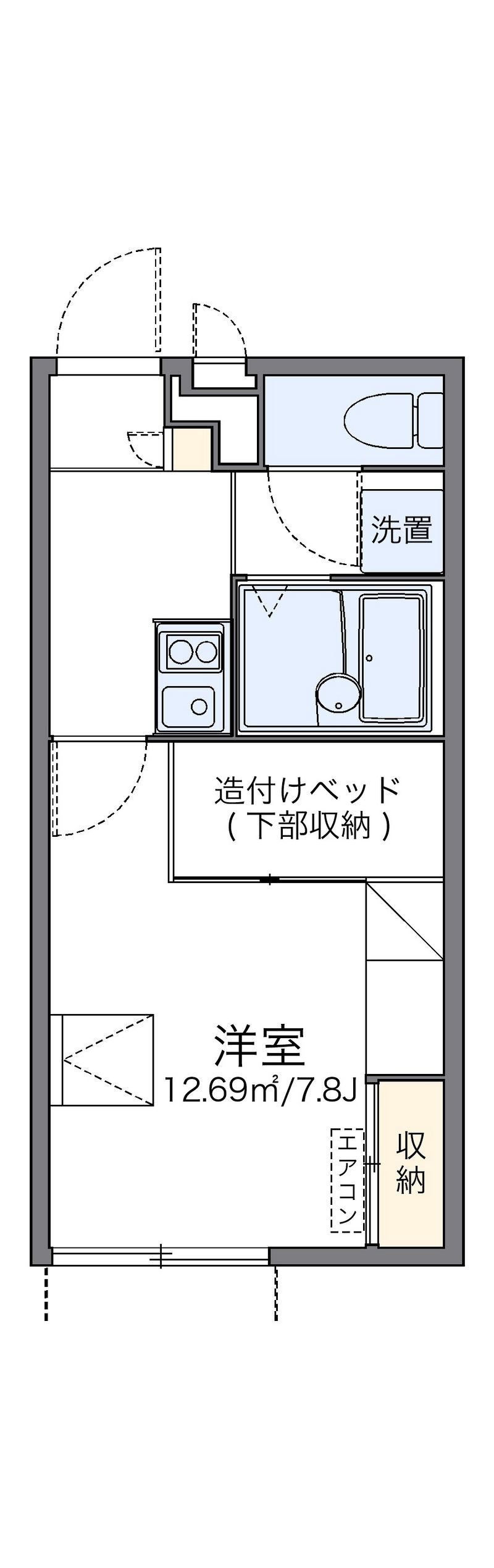 レオパレスシャンテ北舞子 間取図