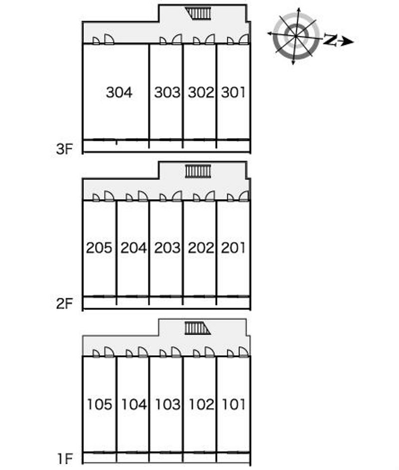 レオパレスリバーサイド西水元Ⅱ 間取り配置図