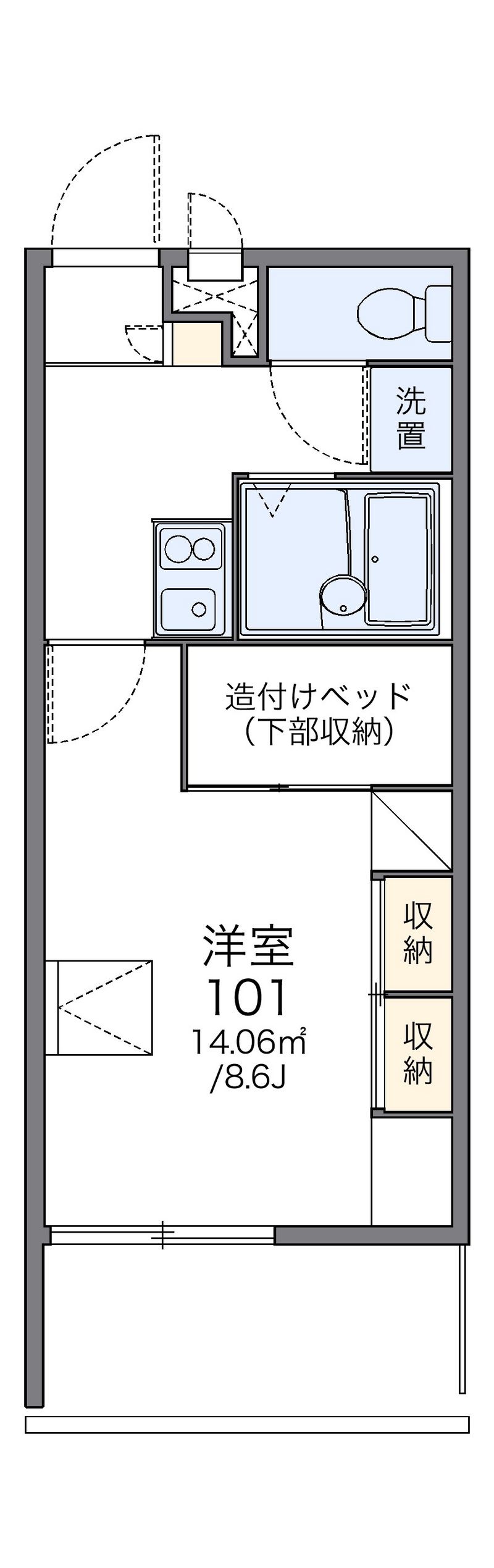 レオパレスコンフォール石橋Ａ 間取図