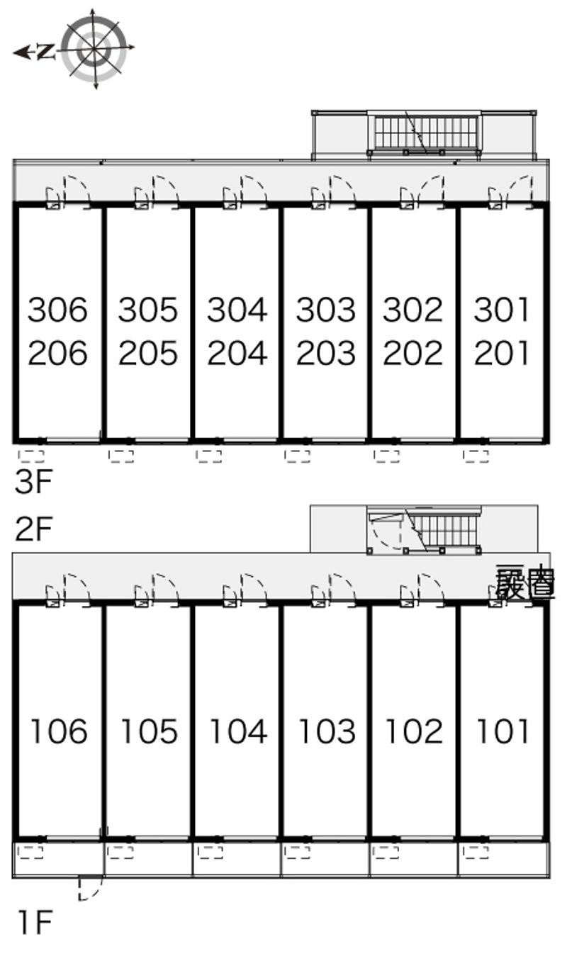 レオパレス雄新ひまわり 間取配置図