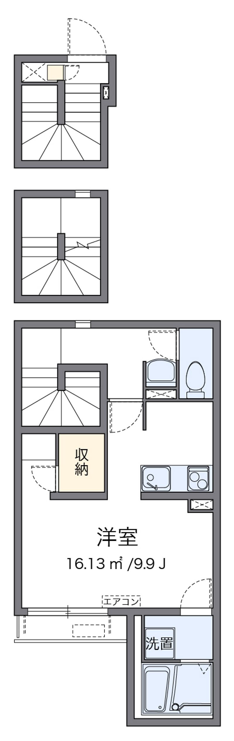 クレイノｋｅｙａｋｉⅡ 間取図