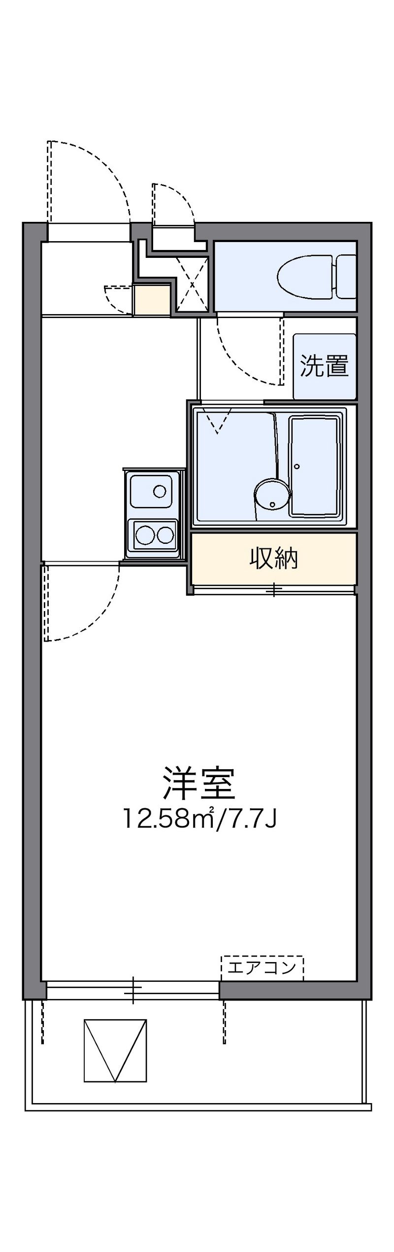 レオパレス川西 間取図